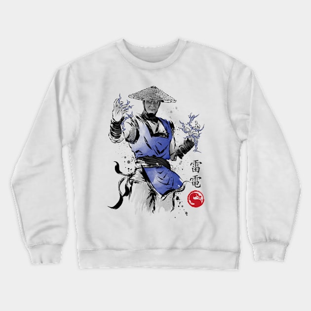 Thunder God sumi-e Crewneck Sweatshirt by DrMonekers